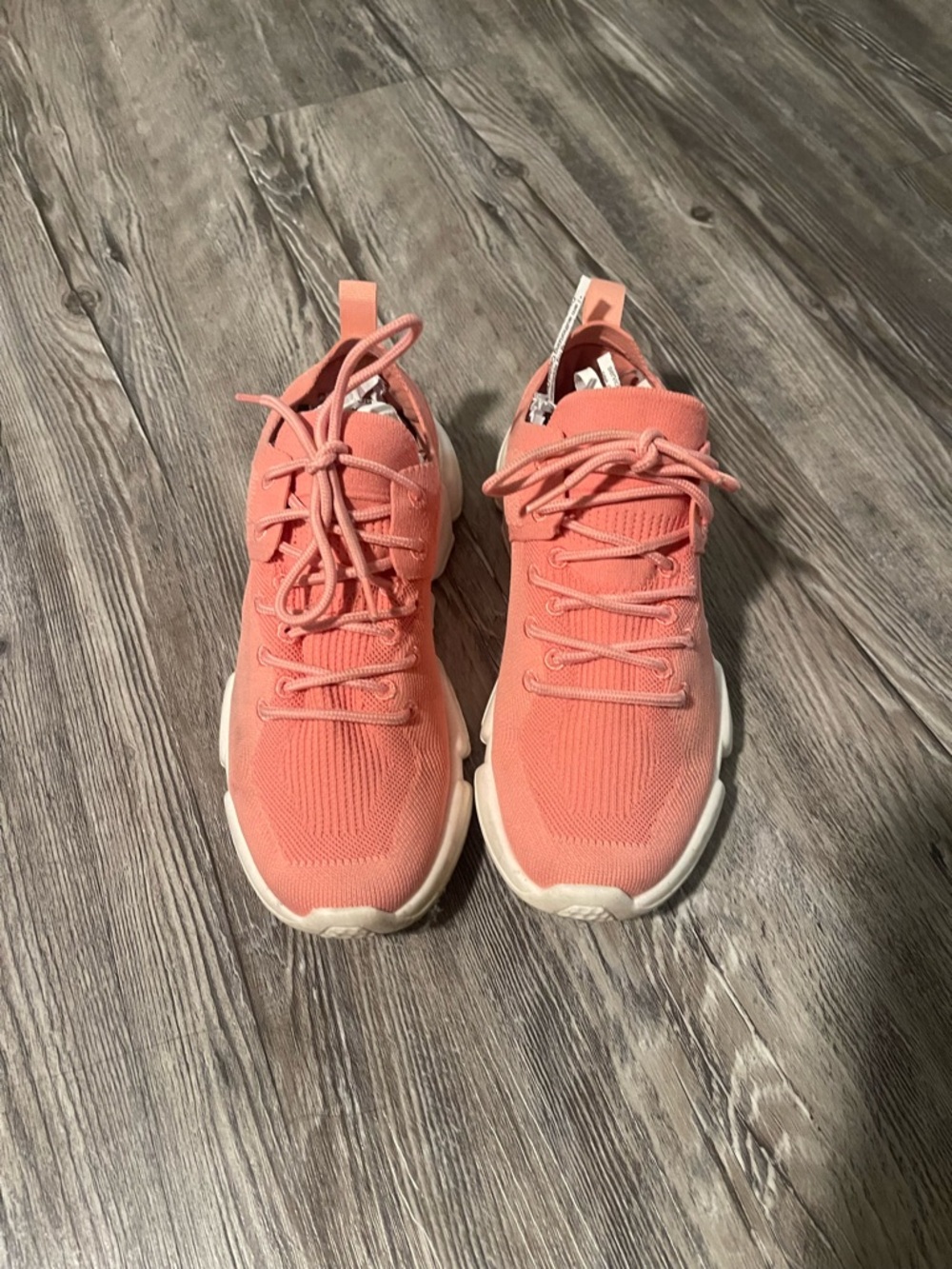 Talbots Coral Knit Lace-Up Sneakers